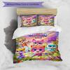 3pcs Super Kitties Adventures1 Design Cover Set - HD Printed Bedding with 1 Cover and 2 Pillowcases - Perfect for Home and Dorm Decor