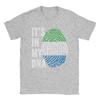 ITS IN MY DNA Sierra Leone Flag Roots  TShirt Unisex  Leisure Pure Cotton Tees Round Collar Short Sleeve T Shirts Gift Idea Tops