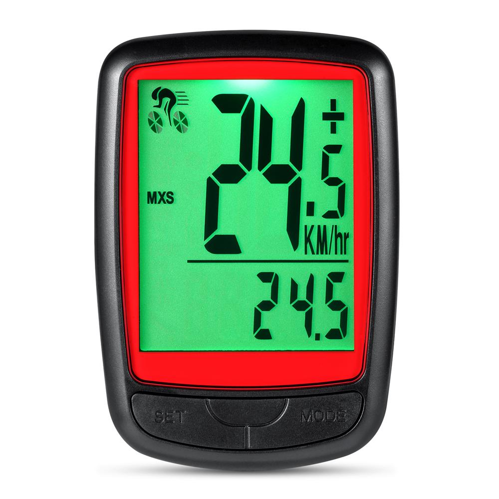 Wireless Bike Computer Bicycle Speedometer Waterproof Cycle Computer with Speed Sensor LED
