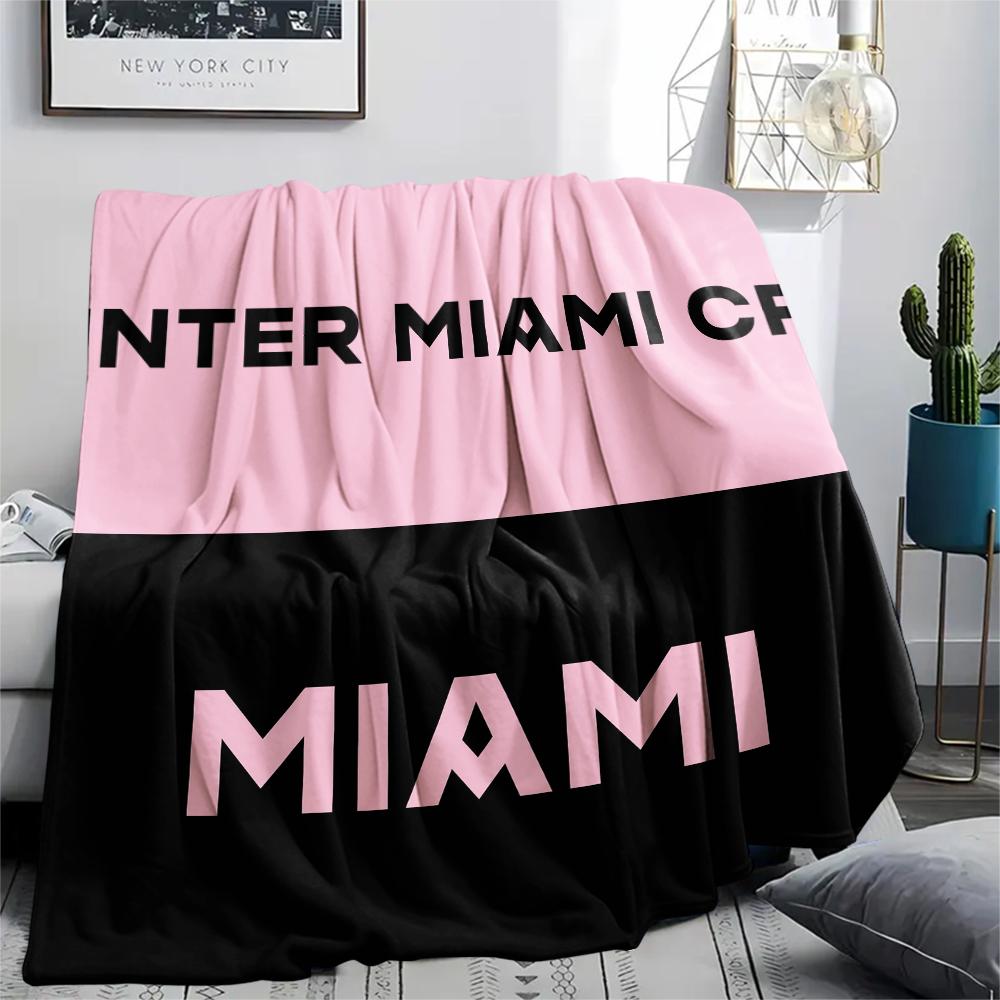

Miami CF pattern Flannel Blanket, High quality Comfortable for All Seasons, Home Decor, Warmth and Comfort, Perfect for Gifts. 80cm x 120cm