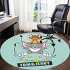 1 Stück Tom und Jerry Büro Runder Teppich, Unter Bürostühlen Schlafzimmer Wohnzimmer Heimdekoration, Raumdekora1016133