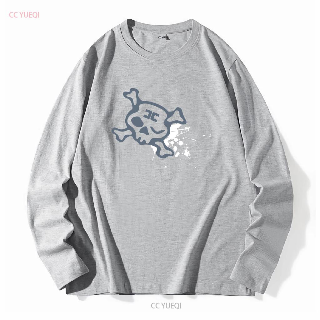 Vintage Combichrist Band Y2K T-Shirt Industrielle Musik Totenkopf gekreuzte Knochen Logo lange oder kurze Ärmel vintage gewaschen dehnbar weich