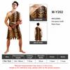 Caveman Costume For Men And Women Tiger Print Prehistoric Party Outfit Halloween Dress Up Set For Couples Cosplay Fun Wear