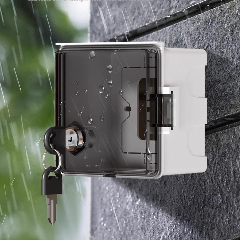 Outdoor Socket Waterproof Box 86Type Electric Vehicle Charging Socket Lock Box Anti-Theft Waterproof Socket Box