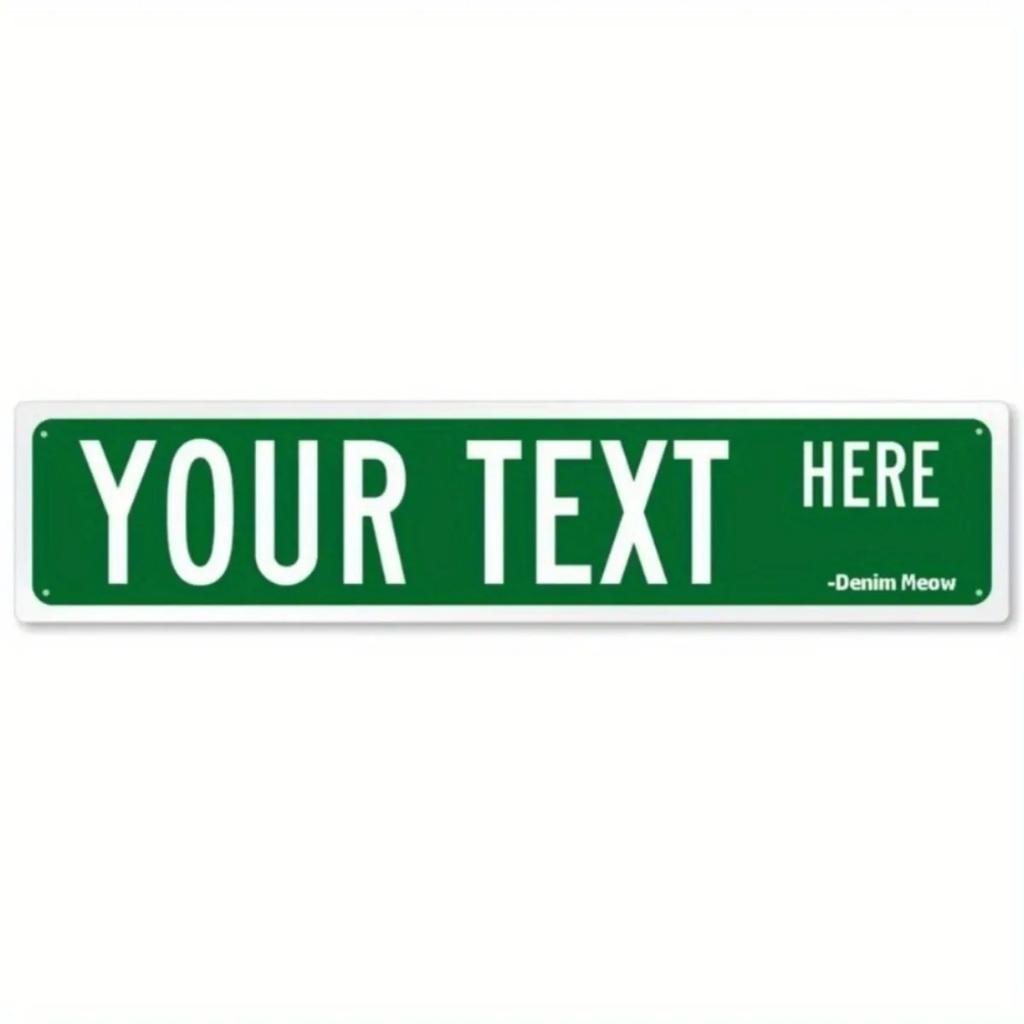 Custom Aluminum Metal Sign Personalized Text Street Plate Home Wall Decor