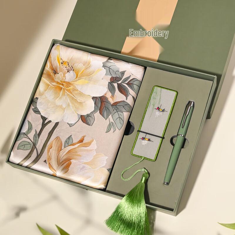 Hang Silk Road Su Embroidery Silk Scarf Gift Set