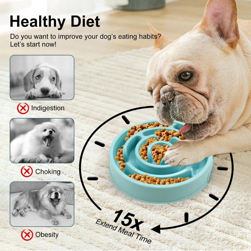 Pet Slow Food Bowl Non-Slip Anti-Gulping Eco-Friendly Durable Feeder for Dogs Cats Puppies All Sizes Ecological Dog Bowl Dog Bow