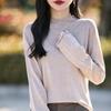 Women's wool pullover Qinghe cashmere 50% silk 50% wool spring and summer wool soft, comfortable and warm