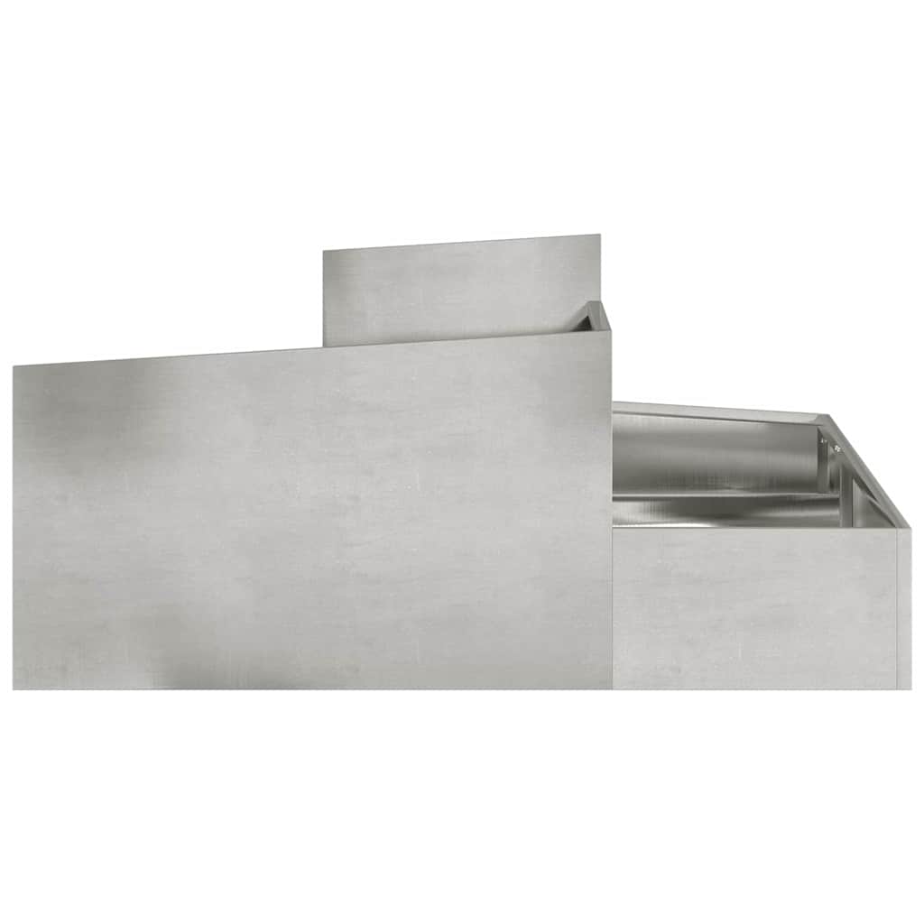 Garden Planter Silver 100 X 100 X 50 Cm Stainless Steel
