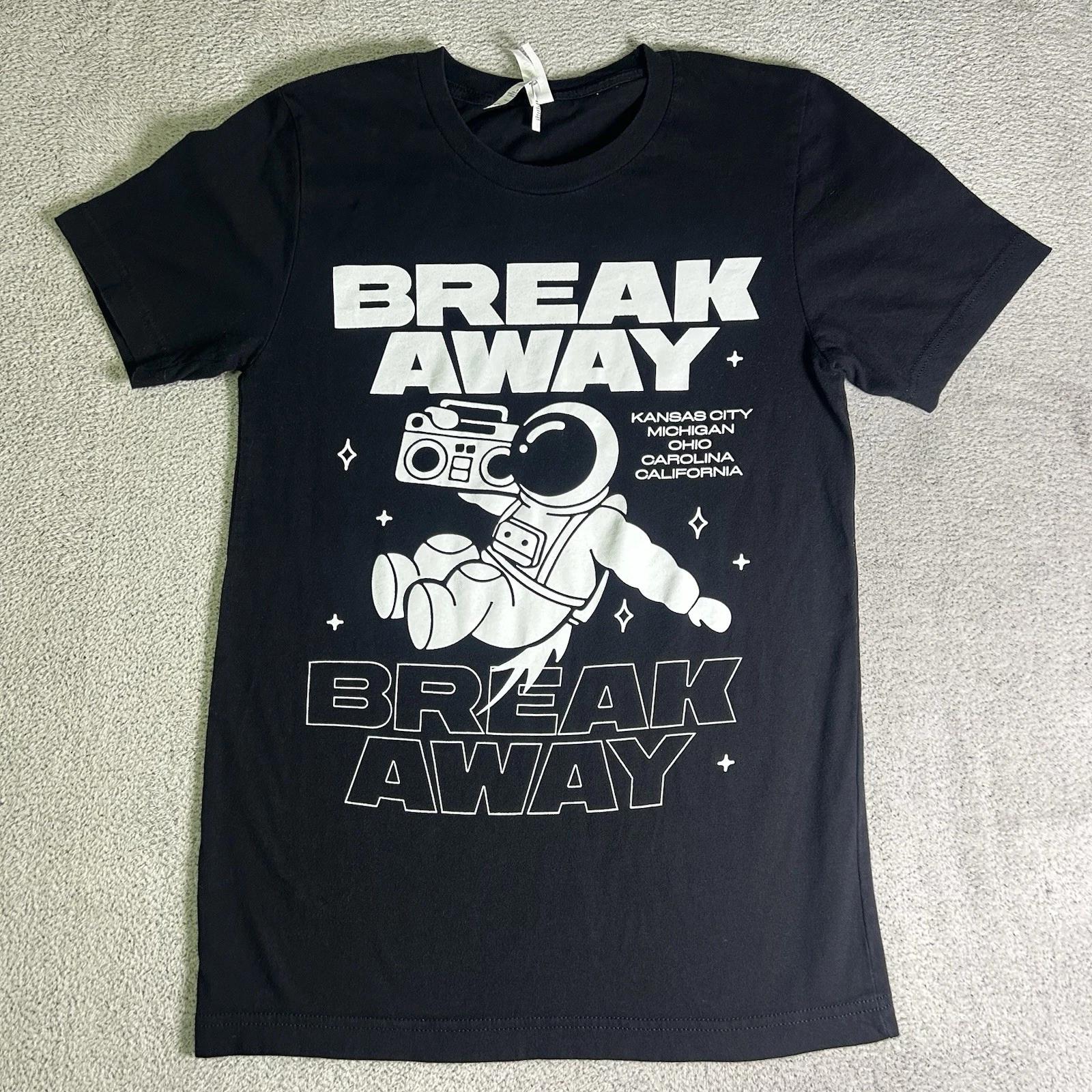 Canvas The ChainSmokers T Shirt Adult Small Black Graphic Breakaway KC Concert M