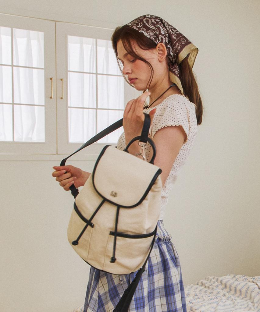 Leneeb Sling Backpack Canvas Black