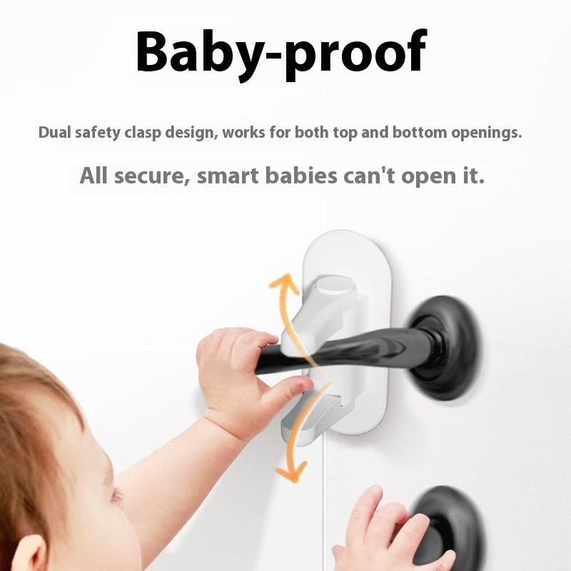 New Product Room Door Handle Lock Safety Lock Baby Children Anti-opening Door Lock Non-punching Door Handle Fixed Lock
