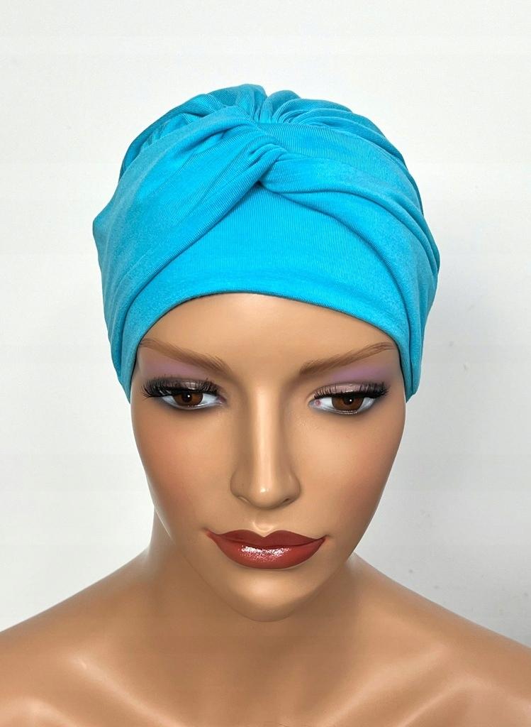 Sara Blue Bamboo Turban Hat for Every Woman