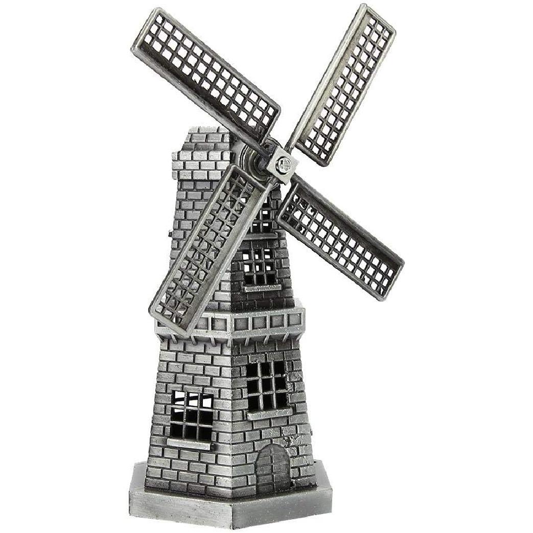 Windmill Ornaments, Mini Vintage European Holland Windmill Statue for Home Office Desktop Bookshelf Decor