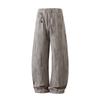 High-end American wipe dirty and old small scimitar casual pants men's autumn new loose wide-leg long pants high-end