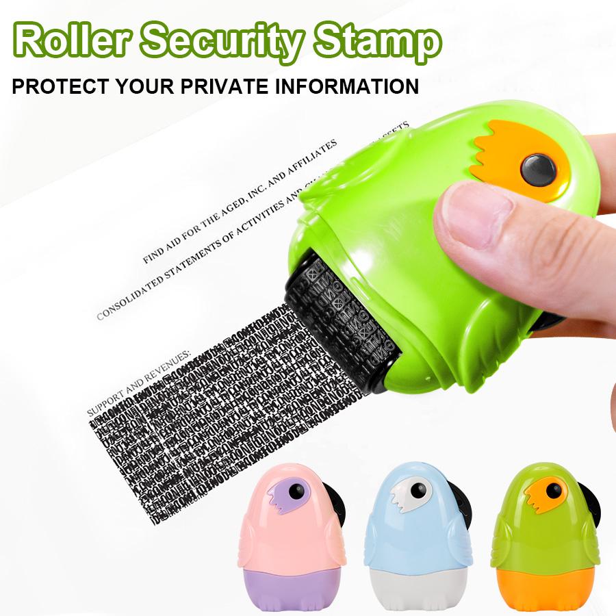Identity theft protection Confidential roller seal Mark address anti-theft privacy and security seal three colors woodpecker