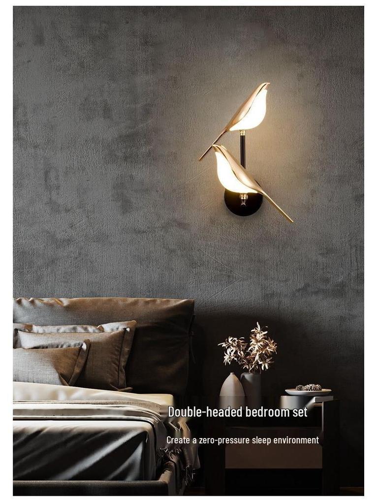 Nordic Minimalist Magpie Bird Wall Lamp - Luxury Designer Table & Bedside Light