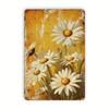 Metal Poster Wall Art Daisies Bees Rustic for Living Room