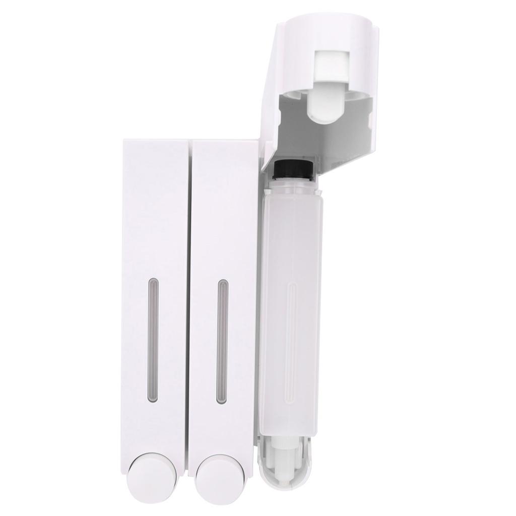 Wall Mount Shower Liquid Soap Dispenser Three Head Shampoo Dispensers for Hotel Bathroom6028 White