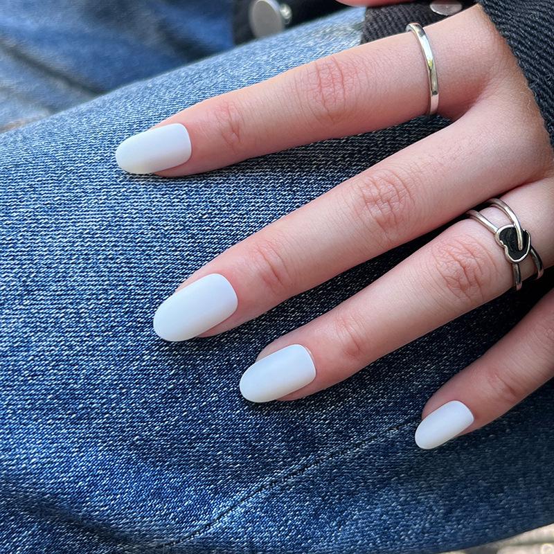 Wearable Matte Solid Color Nail Art Stickers - High-Grade Collection