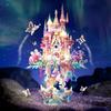 Flower Castle Building Blocks Set,Dream Castle On a Cloud Particle Construction Building Bricks Toy,Flowers Butterfly Star Castle Home Decoration
