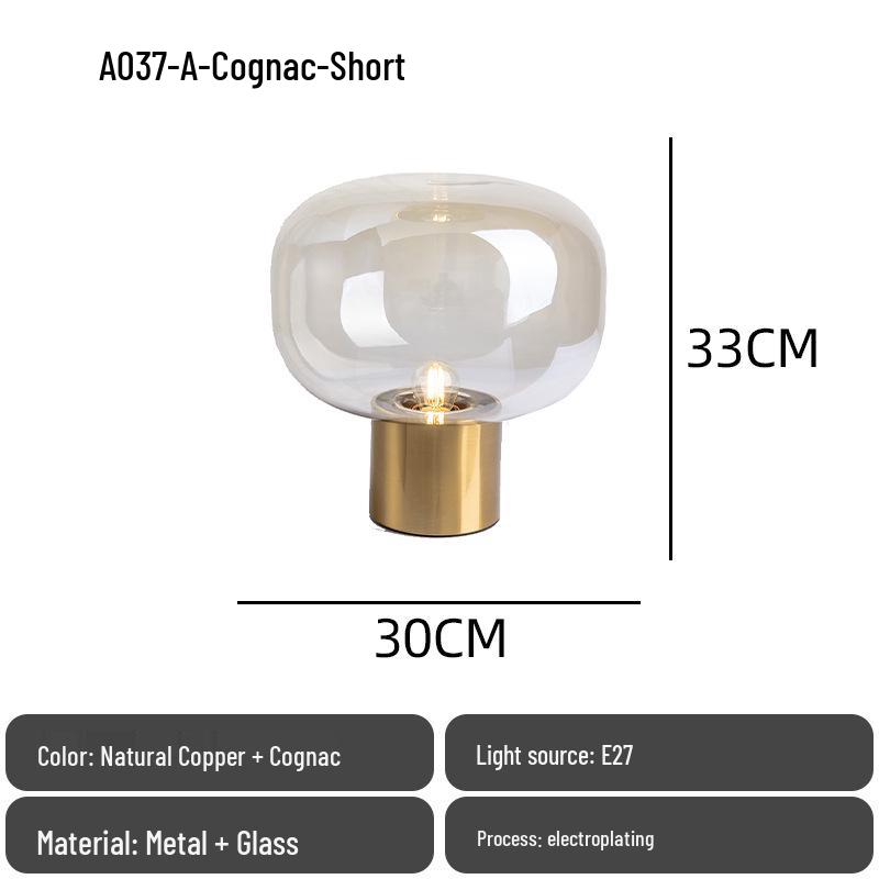 Nordic Modern Minimalist Glass Bedside Lamp for Designer Showrooms, Hotels & B&Bs