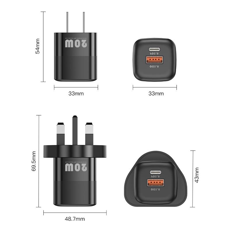 IPhone 15 14 13 12 Pro Max mini SE Telefon için 20W GaN PD USB C Şarj Cihazı iPad Air için QC 3.0 PD 3.0 USB Type C Hızlı Şarj