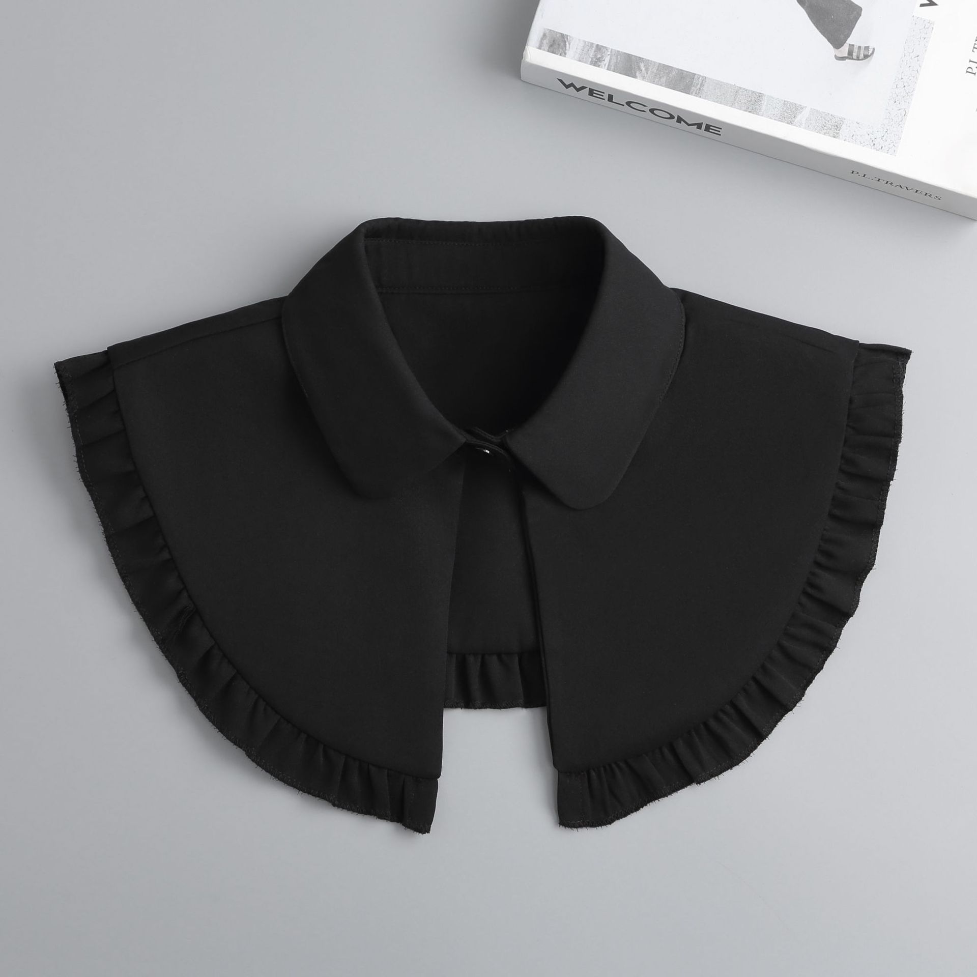 

Рубашка-накидка на шнуровке с шалью — многофункциональна и универсальна чёрный