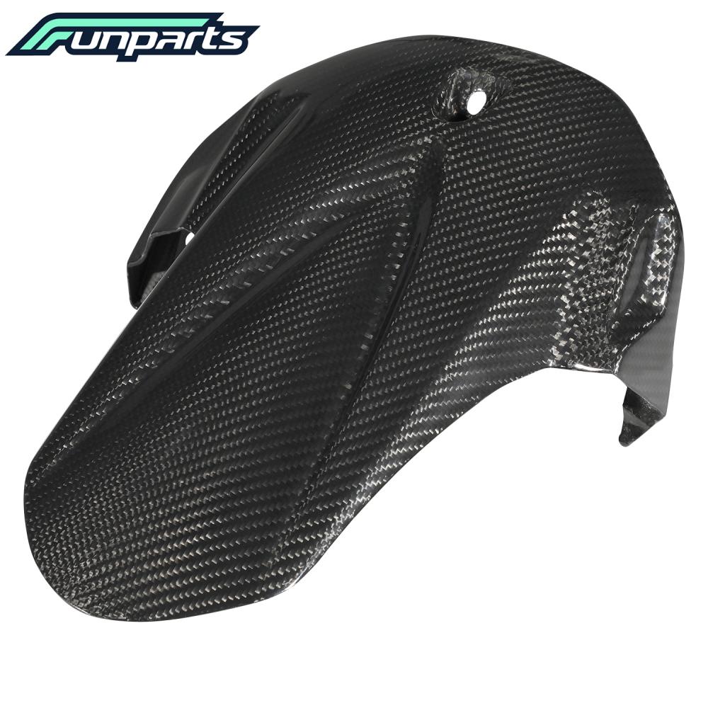 Funparts Motorcycles Rear Fender Durable Carbon Fiber Mudguard Wheel Protection For Suzuki GSX-R 600 750 2011-2024 Dirt Pit Bike