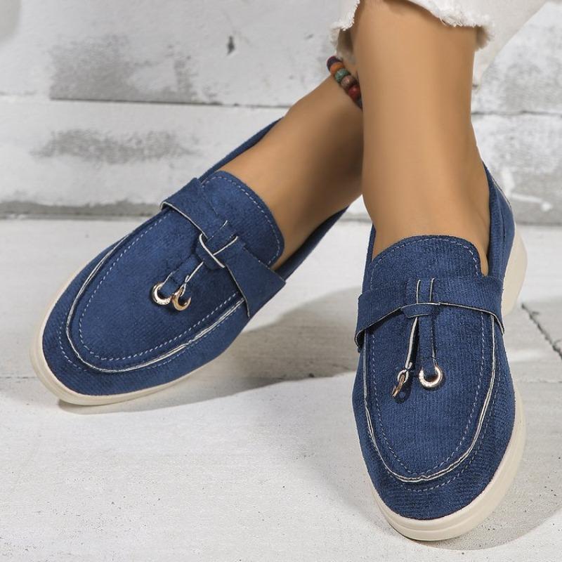 Large Size Casual Single Shoes Women's Autumn New Style One Pedal Doudou Single Shoes Women