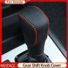 Car Gear Shift Collars Leather Head Knob Handbrake Grip Cover for Honda Civic 2016- Fit   Accord 2014
