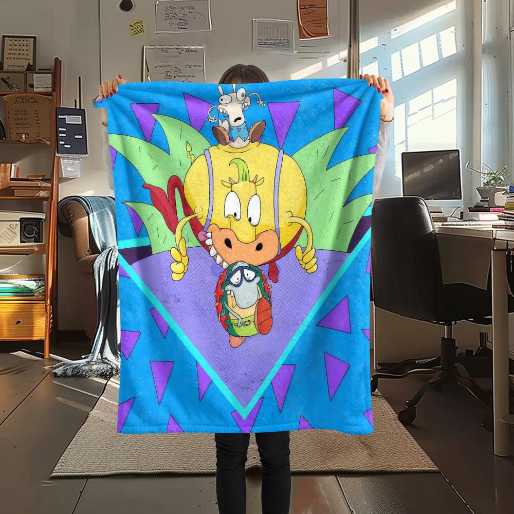 Rocko2 Flannel Blanket, High Quality Comfortable for All Seasons, Home Decor, Warmth and Comfort