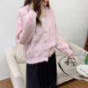 Soft Waxy Twist Loose Knitted Cardigan Women's Autumn and Winter New Flower Hair Outer Wear Loose Lazy Wind Sweater Jacket