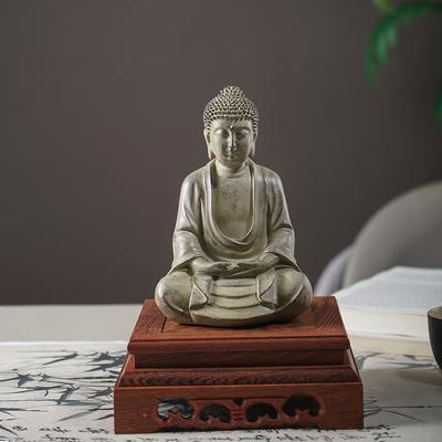 Thai Buddha Statue Buddhism Sculpture Meditating Seated Buda Figurines Praying Collectibles Interior Outdoor Home Decoration