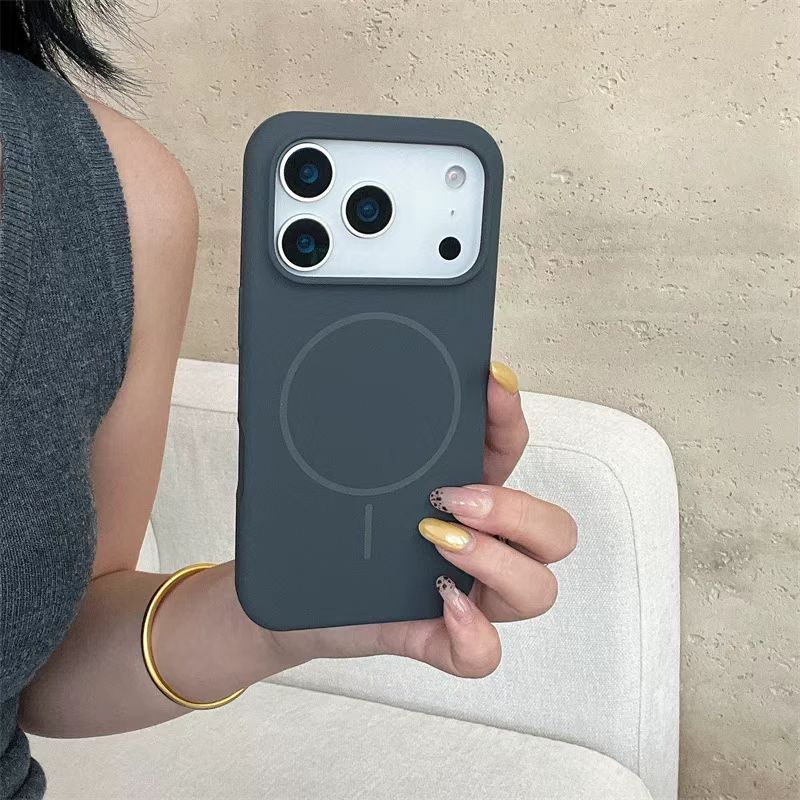 Liquid Silicone Magnetic Phone Case For iPhone 17 Air 16 15 Plus 14 Pro Max For Magsafe Wireless Charge Slim Fit Soft Cover