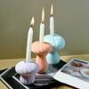 Multipurpose Sturdy Silicone Mushroom Candle Holder Mold Set Portable for Resin Plaster Craft Supplies Assorted Sizes