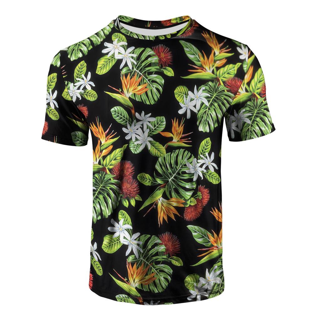 T-shirt Estiva da Uomo Girocollo Stampata in 3D Moda Versatile Traspirante Tendenza Casual