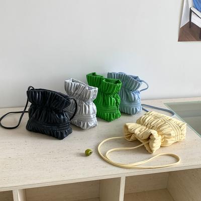 Cloud Pack High-end Drawstring Shoulder-Swing Soft Leather Bucket Bag