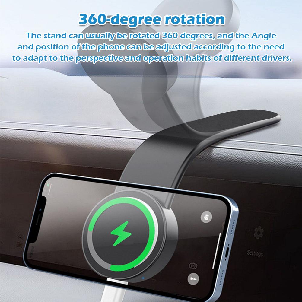 15W For MagSafe Car Mount Charger, Adjustable Car Phone Holder, Magnetic Wireless Fast Charging,Phone Holder For Car All Models