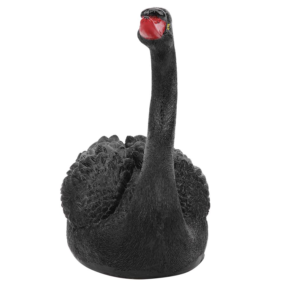 Outdoor Cute Floating Simulation Black Swan Ornament for Garden Courtyard Decoration