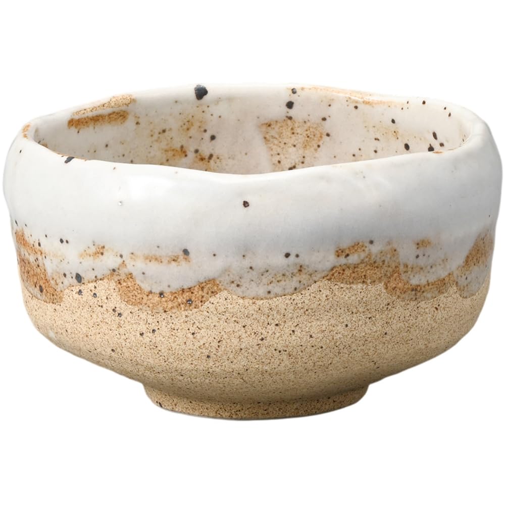 Matcha Shino Tataki Diameter X Height Mino Tea Ceremony Made In Japan Ale-net Bowl, Style, Large, 12.7 7.4cm, Ceramic, Ware, Utensil,
