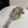 Faux Fur PU Leather Belt Leopard Y2K Waist Belt Sexy Vintage Waistband  Waist Accessory