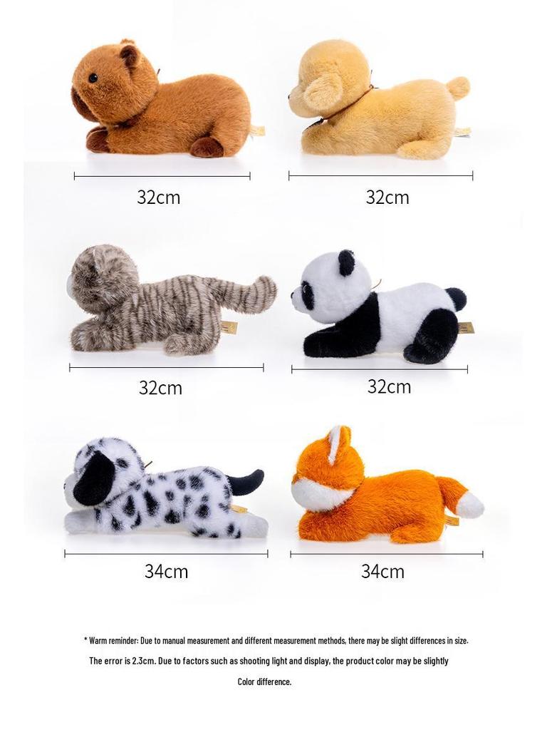 Adorable Fox Kitten Plush Toy Desk Ornament – Cute Pet Companion Gift
