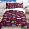 Football Club Emblem 3pcs K-pop music group Bedding set,Ideal for Bedroom, Dormitory,Including Duvet Cover And 2pcs Pillowcases,Fan gifts