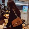 Frosted suede new small fragrant wind CF chain bag, genuine leather rhombus shoulder women's bag, premium sense pass le crossbody square