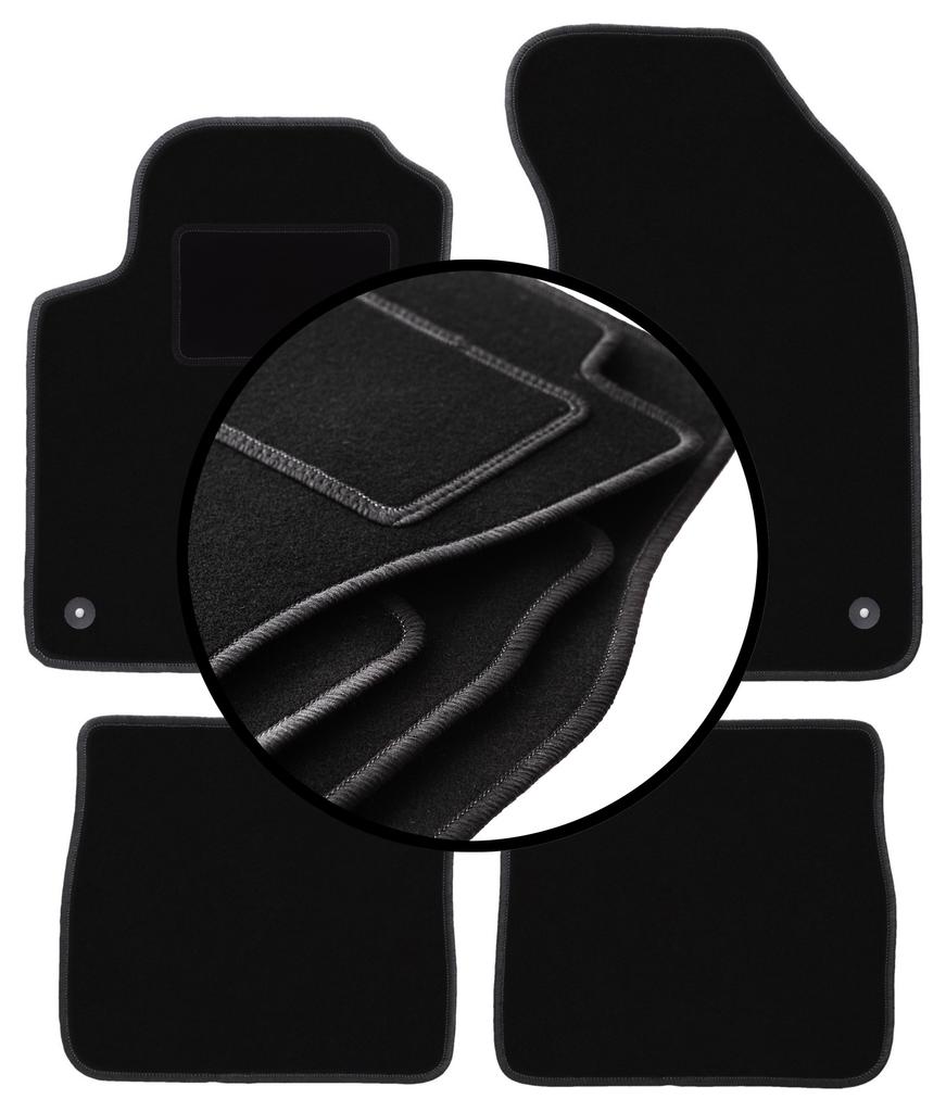 Juego de alfombrillas de terciopelo para: Lancia Delta III hatchback (2008-2014)