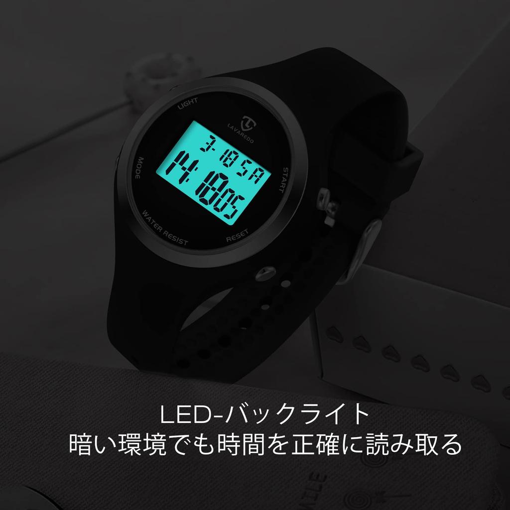 Digital Wristwatch for Women, Slim Design, Unisex, Stylish, Waterproof, Black, Simple, Sporty Watch with Multifunctional Features: Alarm/Date/Day/Stop