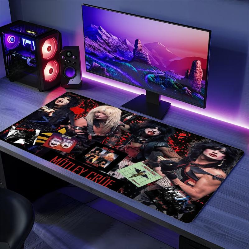 Mötley Crüe Color Mouse Pad Large Gaming Table Cushion Non-slip Laptop Tablet Big Mousepad XXL Mat Mini PC Playmat With Lock edge