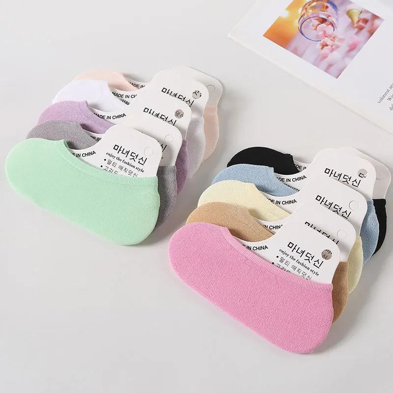 10-50Pairs Women‘s Velvet No Show Socks with Heel Grip for Summer Ultra Thin Liner Socks Low Cut Socks for Sneakers and Flats