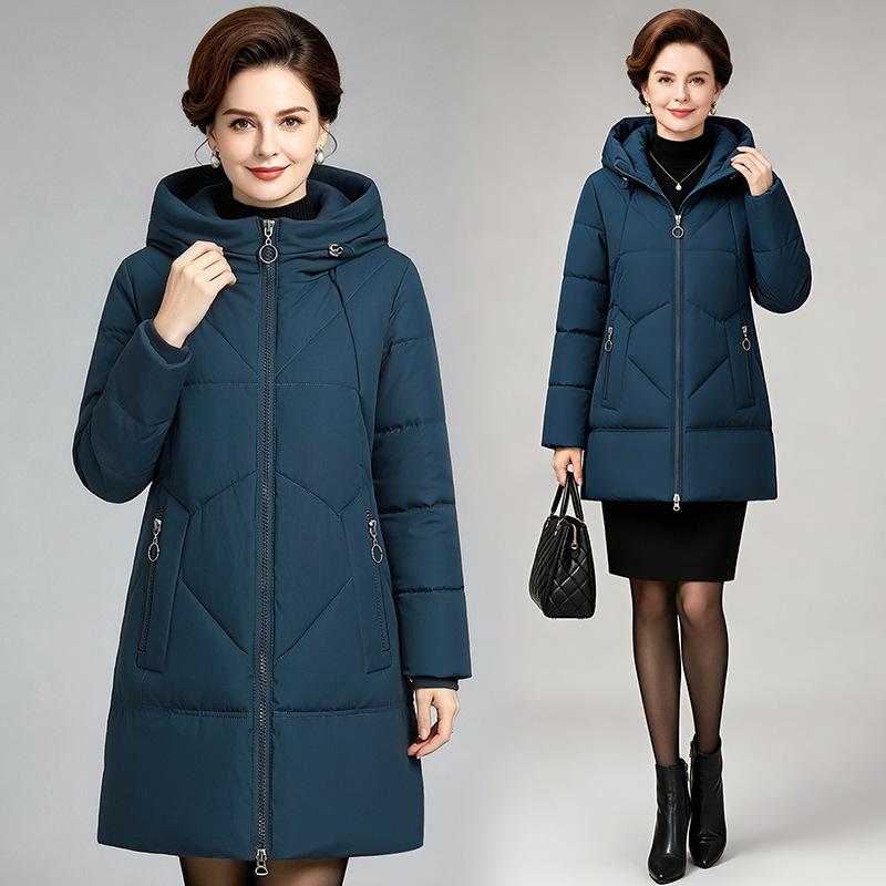 XL large size winter new mother outfit fashionable versatile foreign style cotton-padded clothes loose cotton-padded jackets women's jackets women's